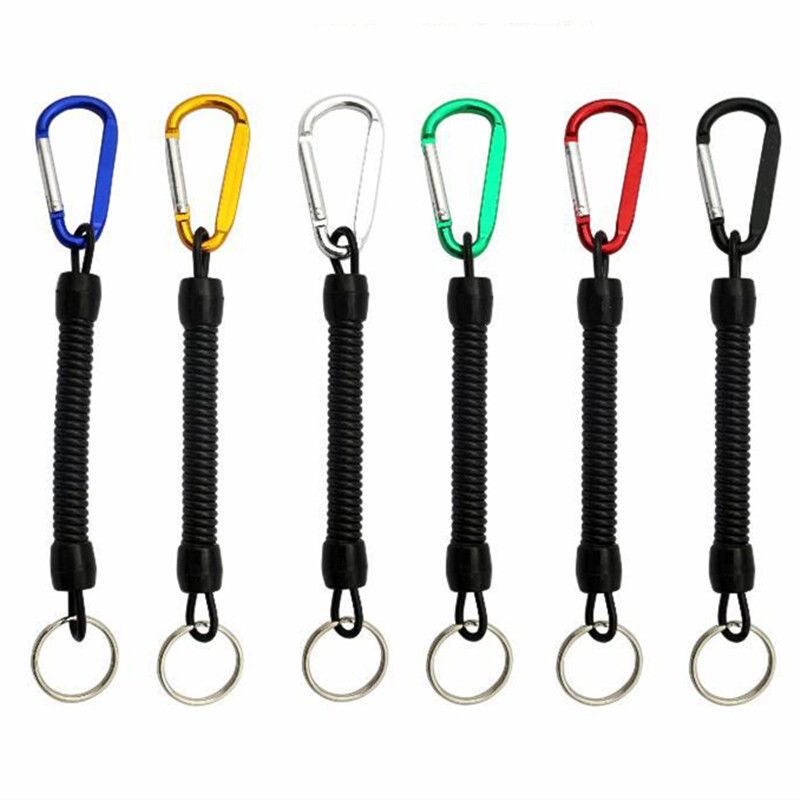弹簧绳弹力拉伸男女士电话线钥匙链防丢器老人防丢绳挂扣链钥匙扣