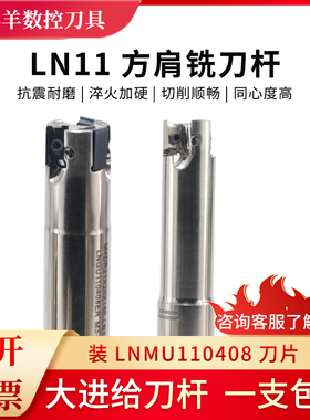 LN11快进给铣刀杆 直角侧铣刀杆配双面铣刀片LNMU110408 肯纳通装