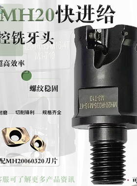 MH20锁牙分体式铣刀头MH20060320刀片抗震防震铣刀头快进给开粗