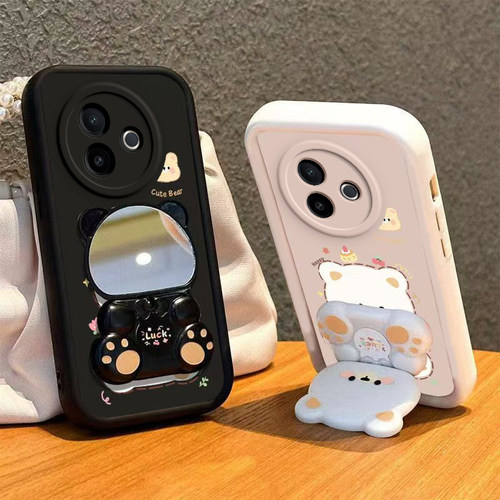 适用vivoY300i手机壳小熊支架vivo新款Y300i保护viviy套vovoy硅胶voviy全包防摔vⅰvoy步步高viv0丫vivy男女