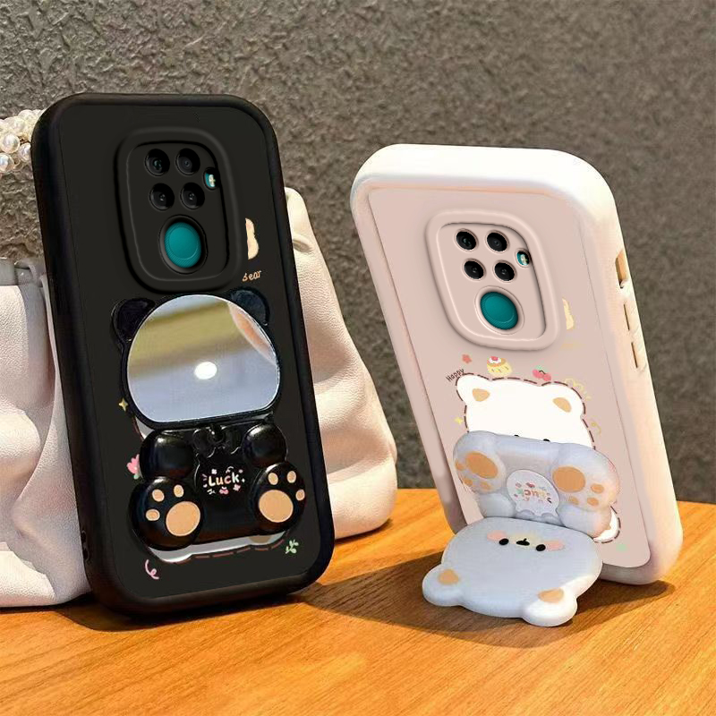 适用华为Nova5iPro手机壳小熊支架nove5i Pro保护套novo新款nava镜子51iPor软硅胶navo全包nave防摔n0va男女