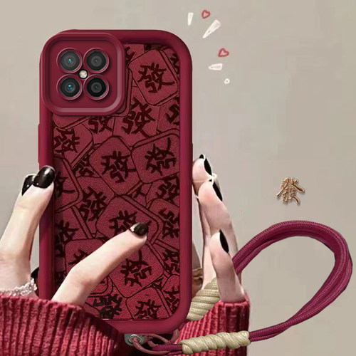 适用华为智选NZONES7Pro+手机壳新款SP300保护套新年外壳硅胶全包防摔男女款高级感红色麻将发顺中国风过年