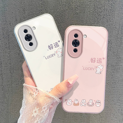 NCO一AL00手机壳GLA华为nova10Pro新款nvoe华novae全包防摔novenava玻璃novo曲屏钢化膜男女外壳navo好运兔子