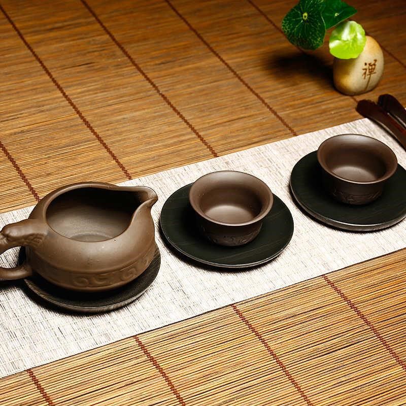 歙砚老坑彩d带精致小巧墨碟小楷抄经天然砚台龙尾砚精品原石杯垫