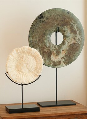 ladylikhe 新中式玉壁玄关装饰摆件客厅轻奢高档 茶几酒柜装饰品