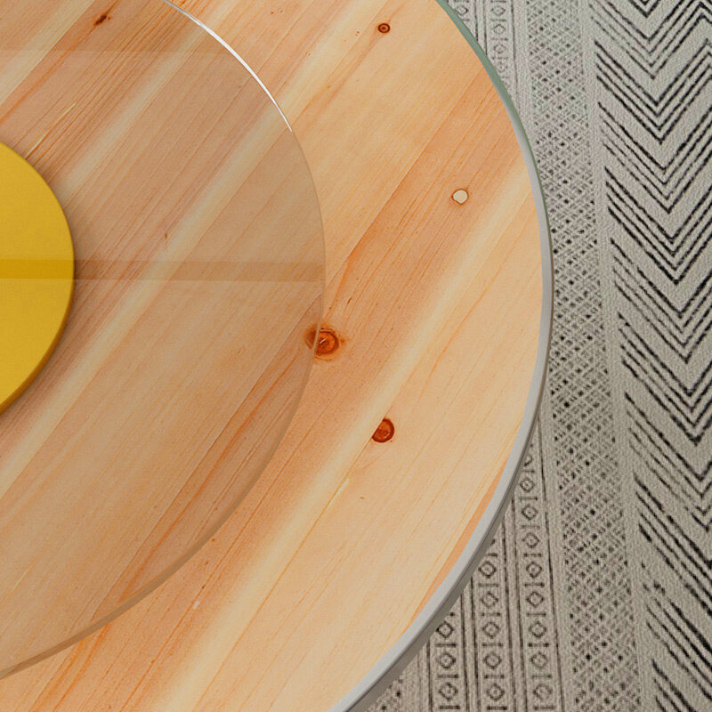 加厚大圆板桌面台面家用实木圆餐桌10人15人钢化玻璃转盘饭店农村