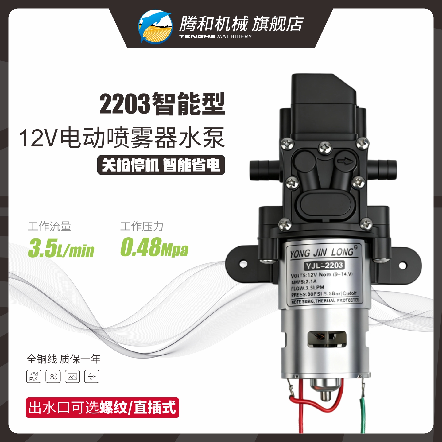 2203智能型关枪停机12V水泵