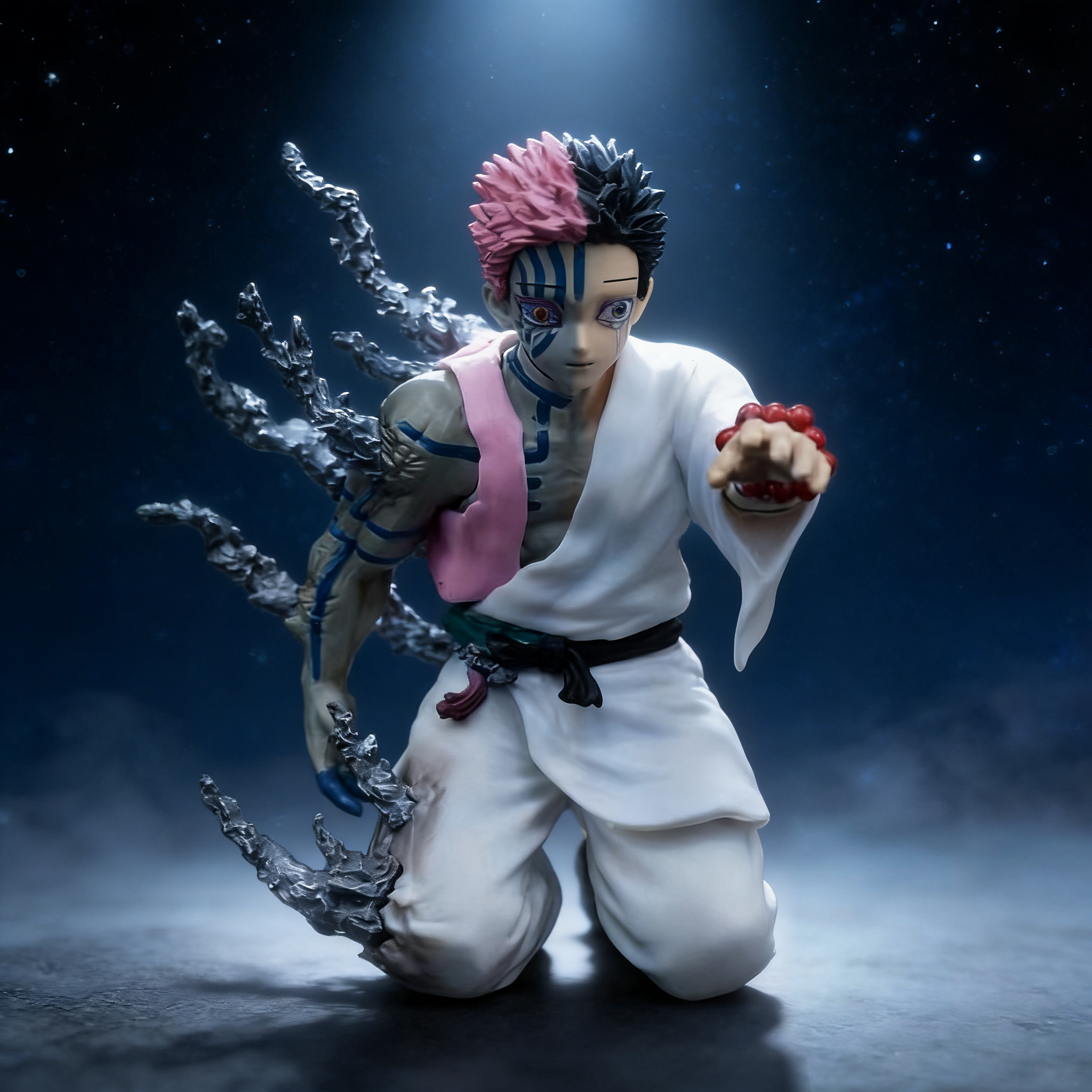 【全款】狛恋跪姿猗窝座鬼灭之刃十二鬼月上弦三共鸣手办摆件机箱