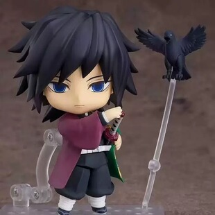 【全款】粘土人1408鬼灭之刃富冈义勇Q版可动换脸手办模型摆件