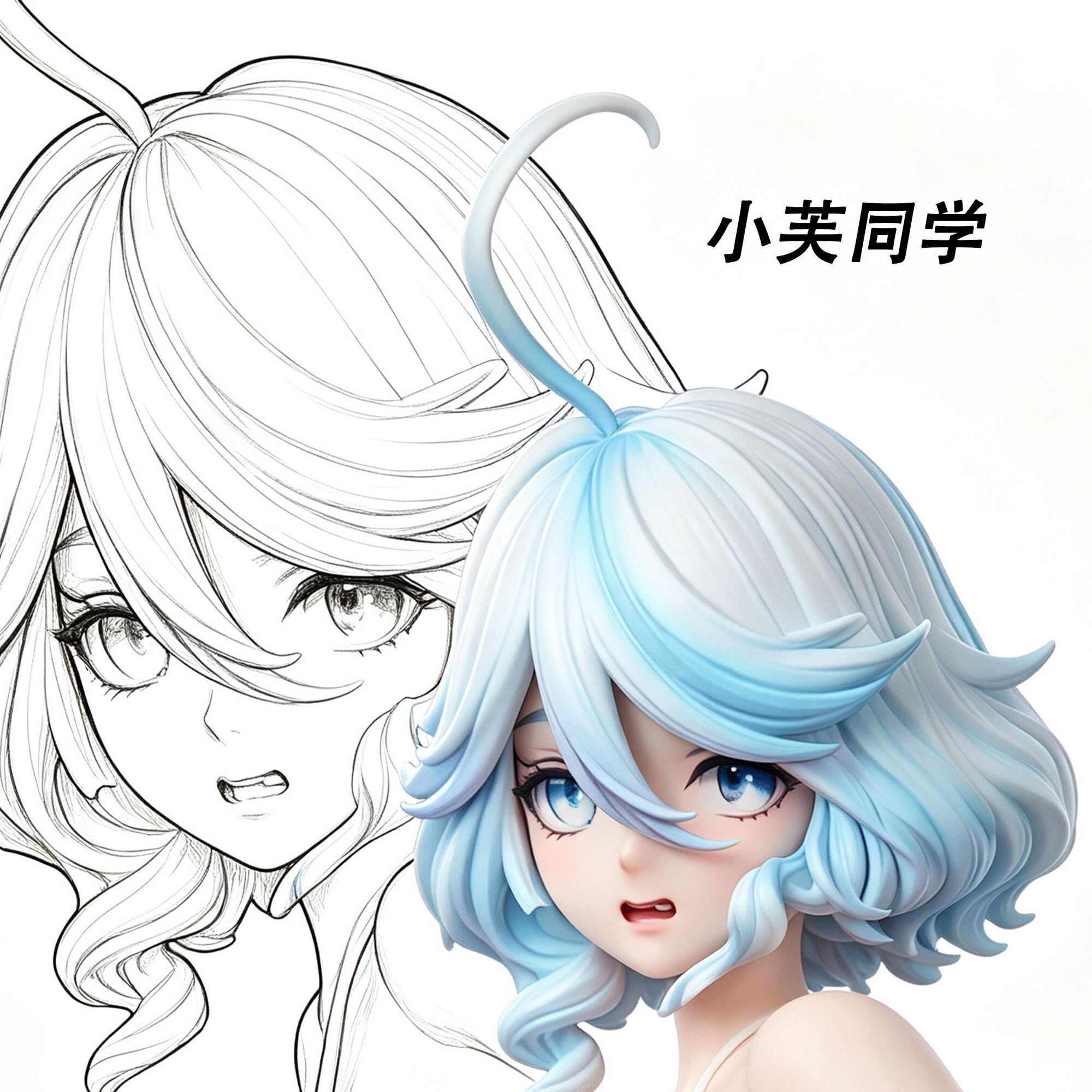 芙宁娜小芙同学 可爱少女游戏周边手办潮玩桌搭模型机箱摆件礼物