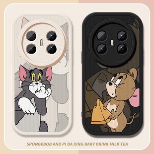 适用华为mate70Air手机壳新款Mate70Pro硅胶70ria保护套mete70高级软air外壳镜头防摔小羊皮后盖猫和老鼠男女