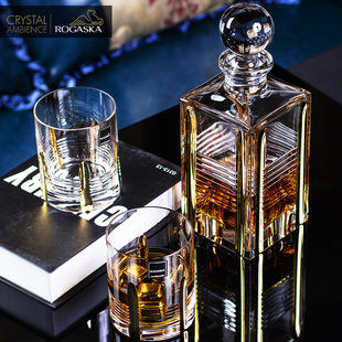 洛佳斯卡ROGASKA进口家用轻奢水晶杯威士忌洋酒杯子酒樽酒具套装