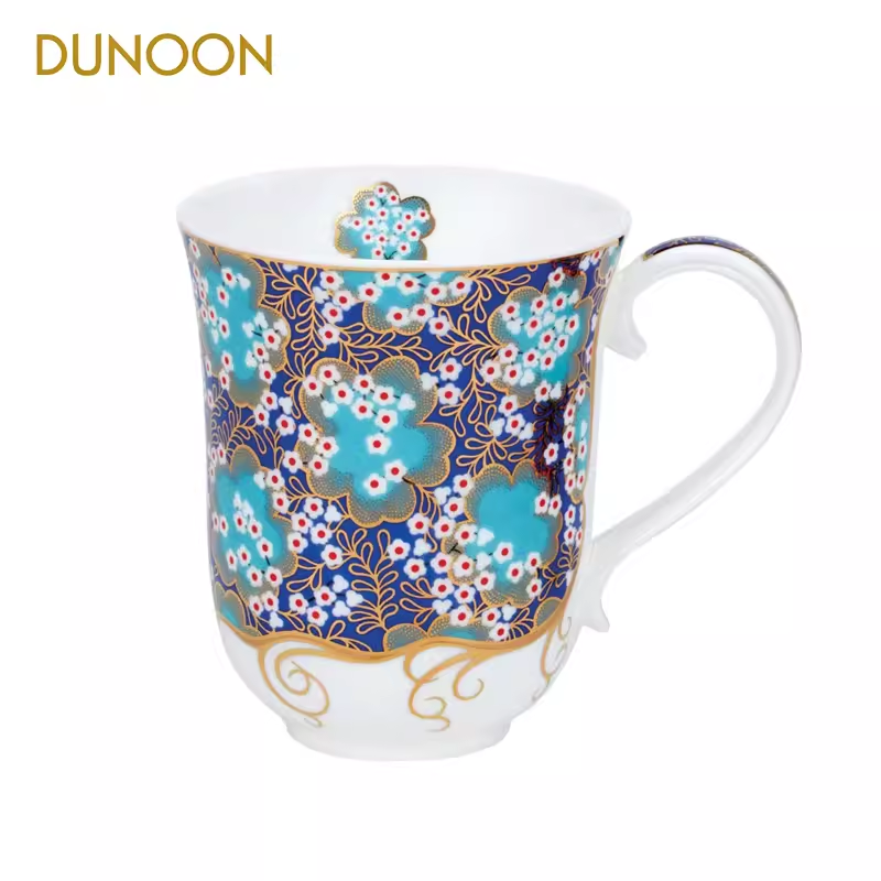DUNOON丹侬骨瓷马克杯带把咖啡杯子女早餐牛奶杯子瓷器杯子礼盒