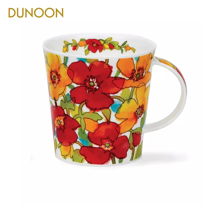 英国DUNOON丹侬骨瓷马克杯咖啡杯创意果汁牛奶杯大容量女茶杯带把