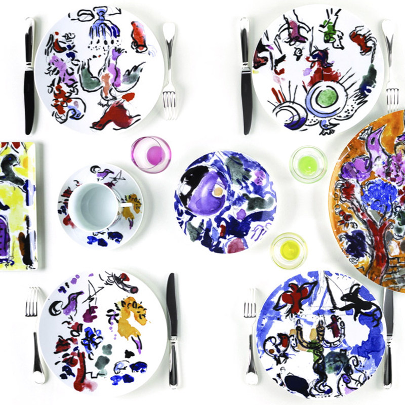 Bernardaud/柏图彩色甜品盘托盘置物盘欧式家用大菜盘高端轻奢图片