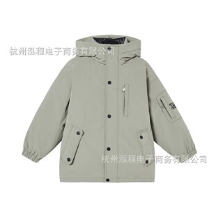 ASGM户外工装男童羽绒服中长款冬季儿童新洋气外套MQD马骑顿同款