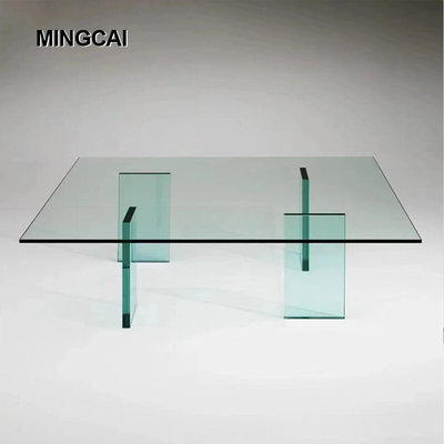 意大利Glas Italia GLASS透明钢化玻璃茶几客厅咖啡厅方形矮桌