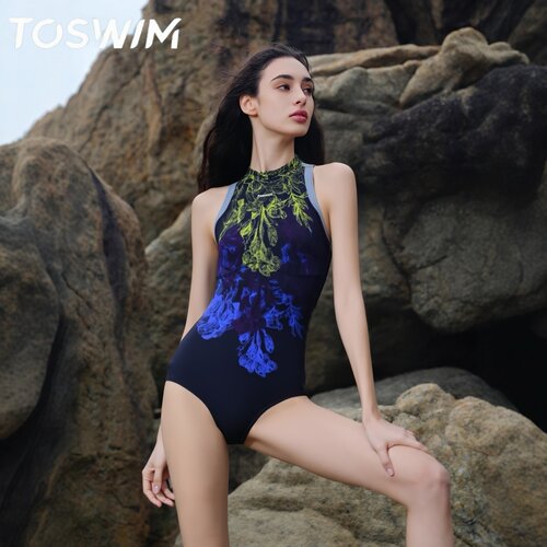 TOSWIM游泳衣连体三角竞速游泳馆专用泳衣女款高级感2026新款泳装
