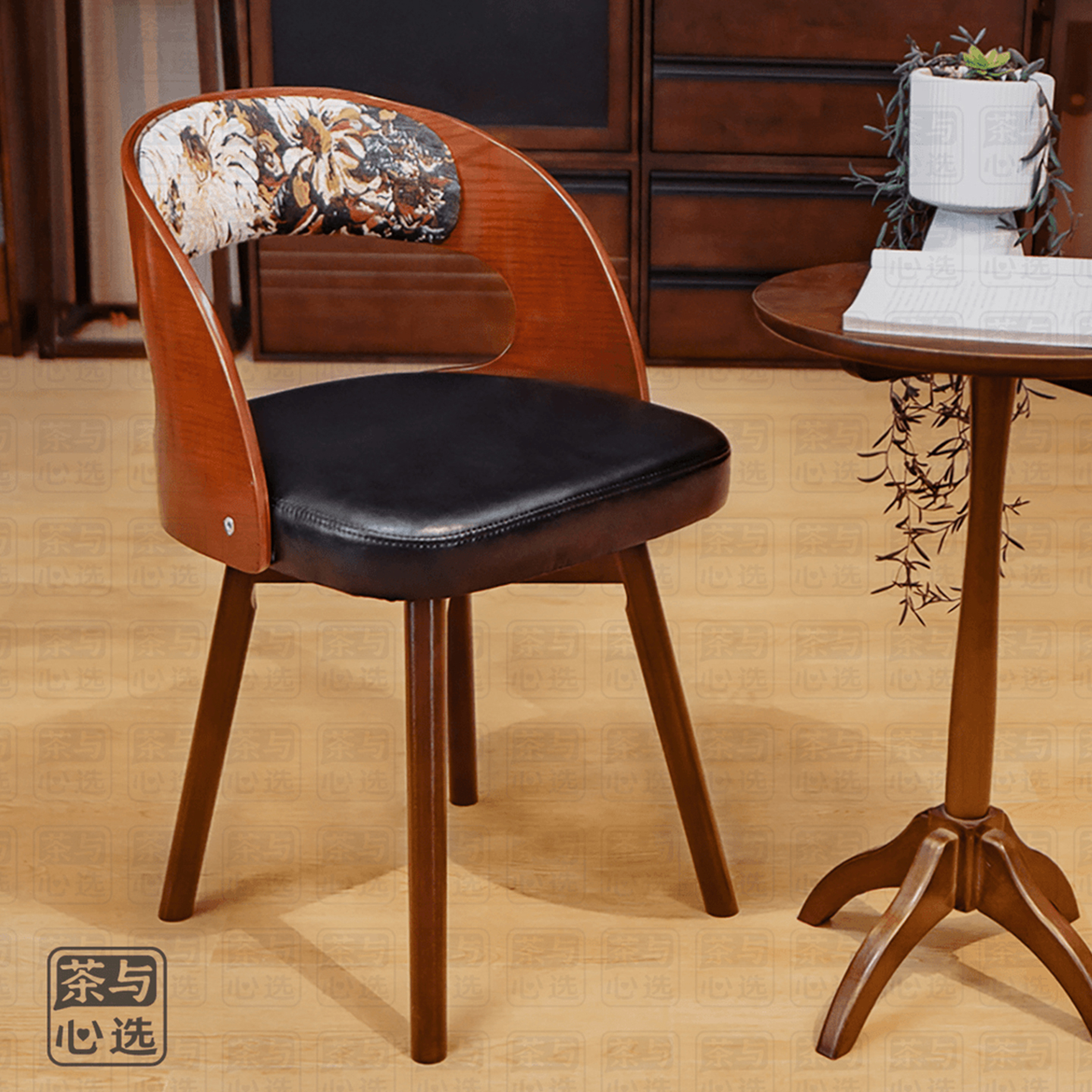 可旋转椅餐椅电脑椅化妆实木高凳