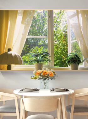 斯堪的纳维亚餐厅装饰画窗户风景房间墙壁挂画入口民用卧室床边壁