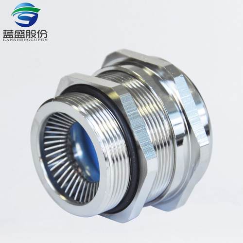 蓝盛 HEMC防磁波金属电缆防水接头IP68屏蔽铜镀镍格兰头螺纹葛兰