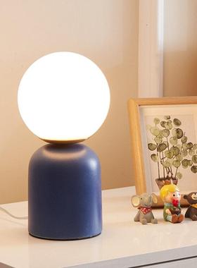 现代创意简约台灯卧室床头时尚温馨家居艺术灯饰灯具陶瓷小灯069