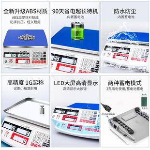 高精度计数秤电子工业称台秤精准克0.1g商用精密衡30kg英称重