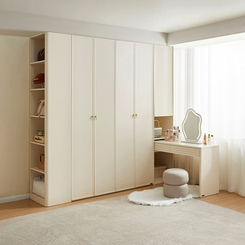 现代简约衣柜带抽屉全友收纳储物