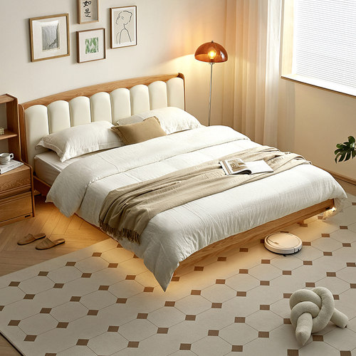 全友家居悬浮红橡木北欧风