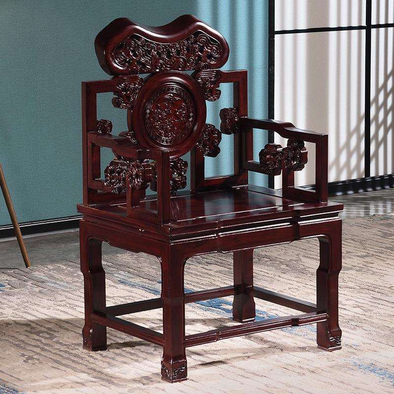 椅子花梨木靠背椅鸡翅木太师椅酸枝木皇宫圈椅中式实木主人椅