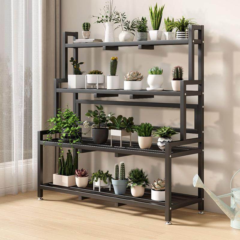花架子室内家用加高梯形置物架铁艺阳台多肉盆景落地式多层户外栏