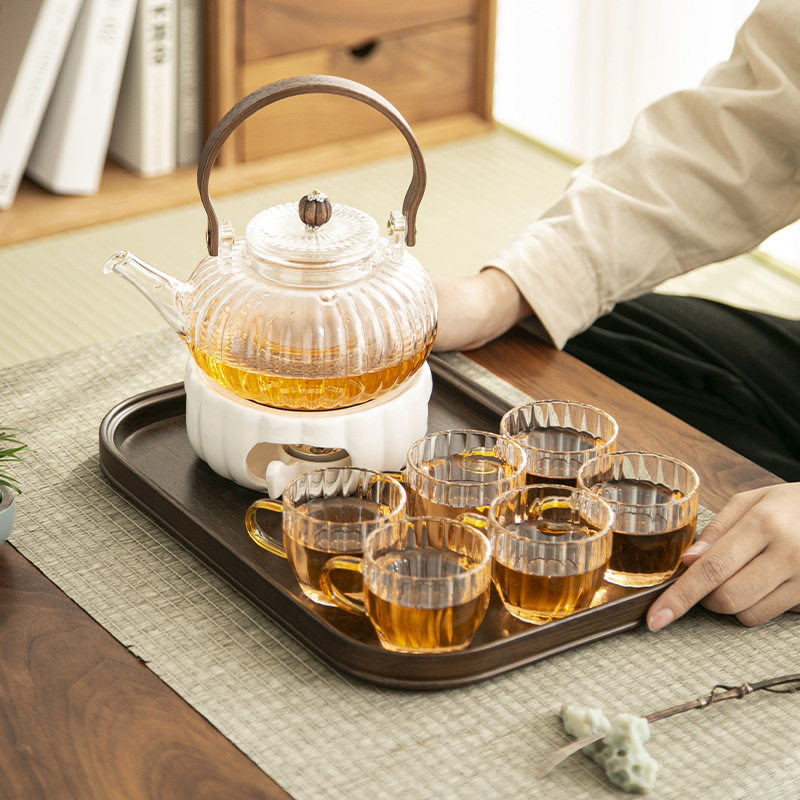 花茶壶套装蜡烛加热煮茶炉秋冬水果下午茶玻璃茶杯泡玫瑰花养生壶图片