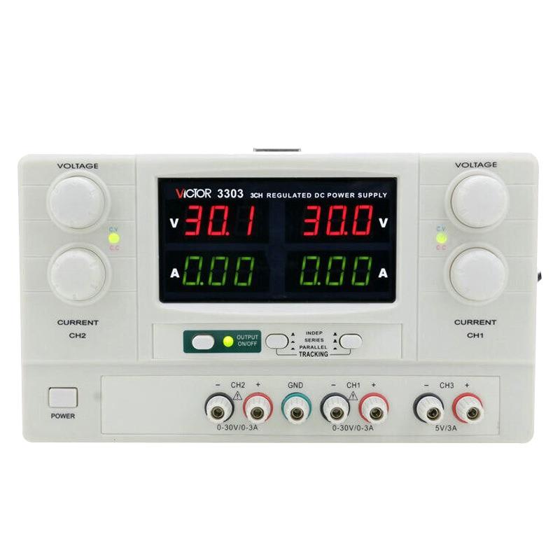 胜利仪器VC3303直流稳压电源多路数显直流电源三通道高精度可调