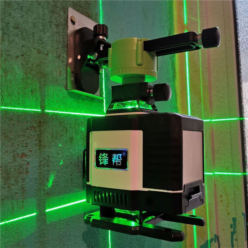锋帮全自动调平高精度室外强光细线16线水平仪绿光12线贴地仪超亮