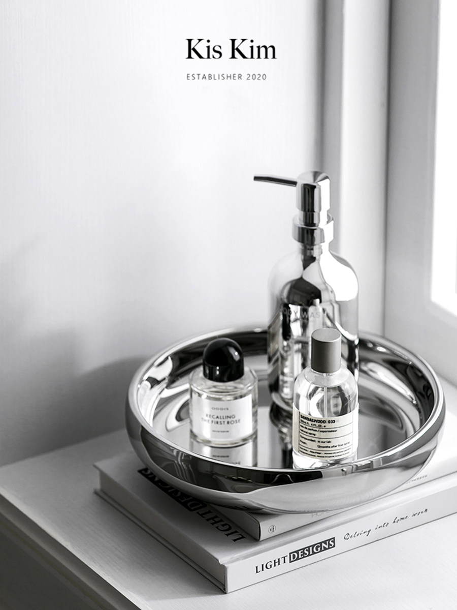 Kiskim斯堪的纳维亚不锈钢网红珠宝托盘可访问豪华咖啡桌水果托盘,家居饰品,果盘/果篓,淘宝优惠券,粉丝福利购,淘宝优惠卷