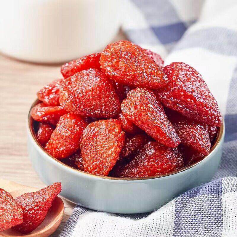 草莓干500g水果干网红食品烘焙原料酸甜蜜饯办公室解馋零食品