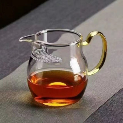 日本进口MUJ无印加厚玻璃月牙公道杯茶漏一体大容量带滤网分茶器