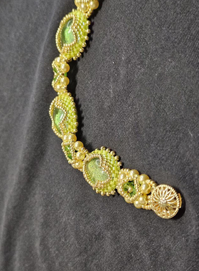 维多利亚幻影手链女生纯手工串珠饰品保色显白油画温柔重工手镯