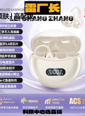 瑞禾科技蓝牙耳机耳机年新款无线夹耳开放式骨传导商务男女通用风