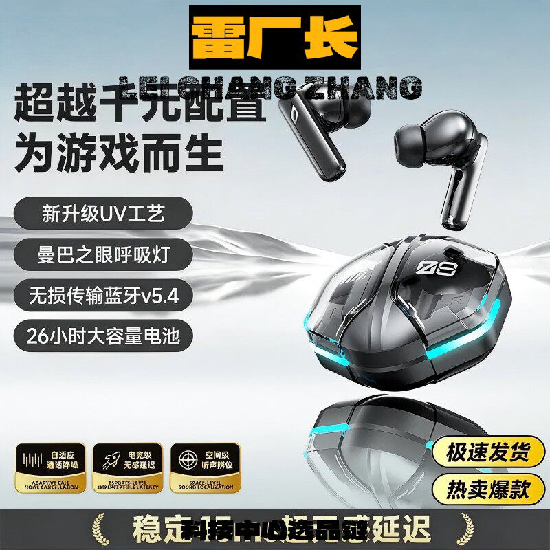 深圳睿禾科技智能游戏耳机无线低功耗蓝牙运动入耳式通话降噪