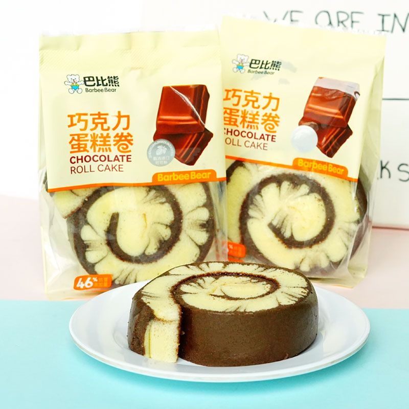 6月巴比熊巧克力蛋糕卷营养早餐蛋糕点网红代餐面包休闲食品