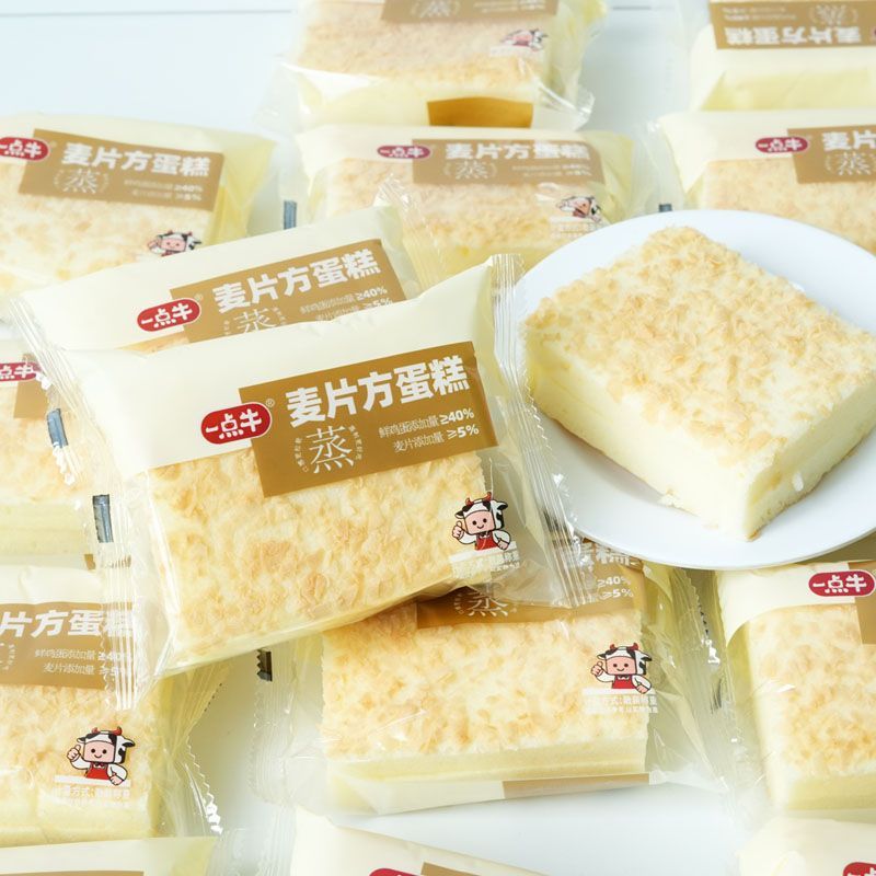 7月一点牛麦片方蛋糕学生营养健康早餐办公懒人即食饱腹休闲零食