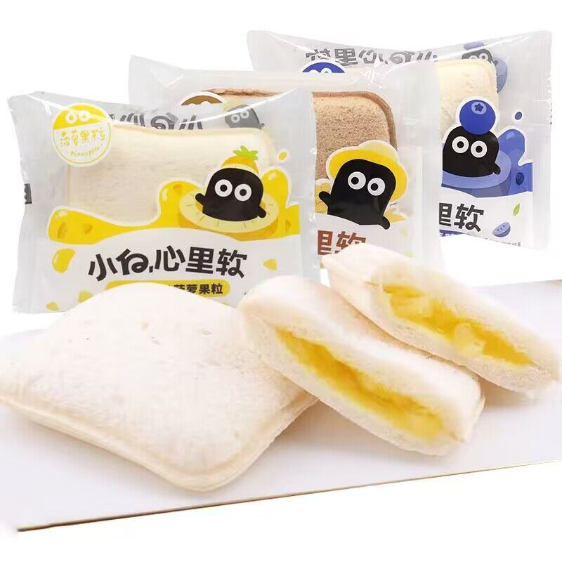 6月小白心里软口袋面包整箱全麦菠萝蓝莓味下午茶点心甜品零食品