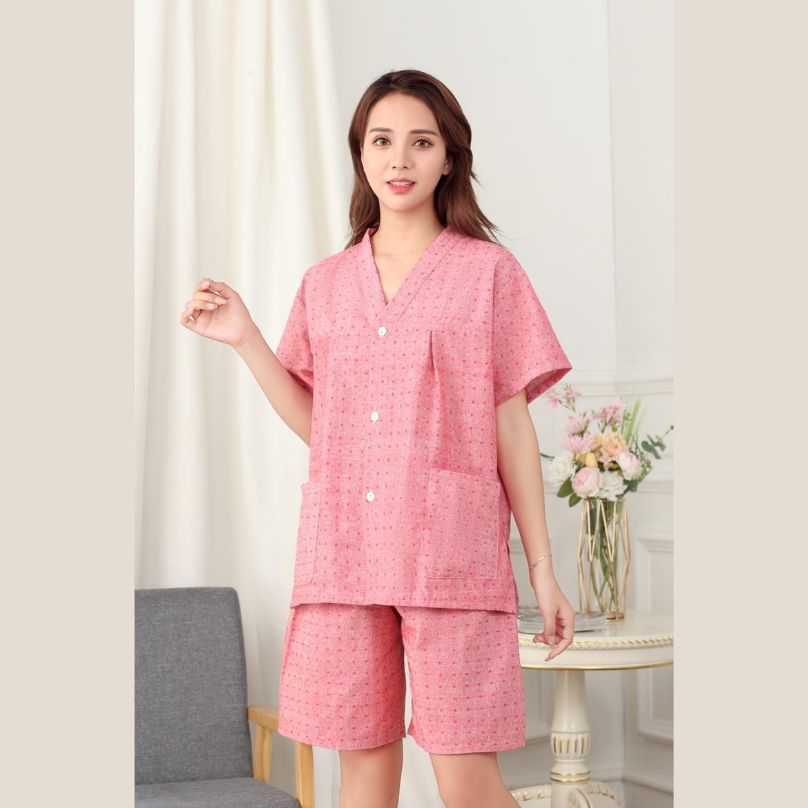 棉质艾灸服理疗服汗蒸服前后开背服针灸推拿中医按摩服29