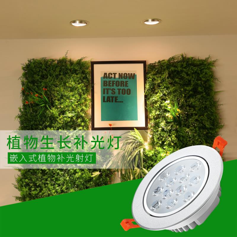 仿太阳LED植物生长灯绿植墙天花射灯植物墙防徒上色嵌入式补光灯
