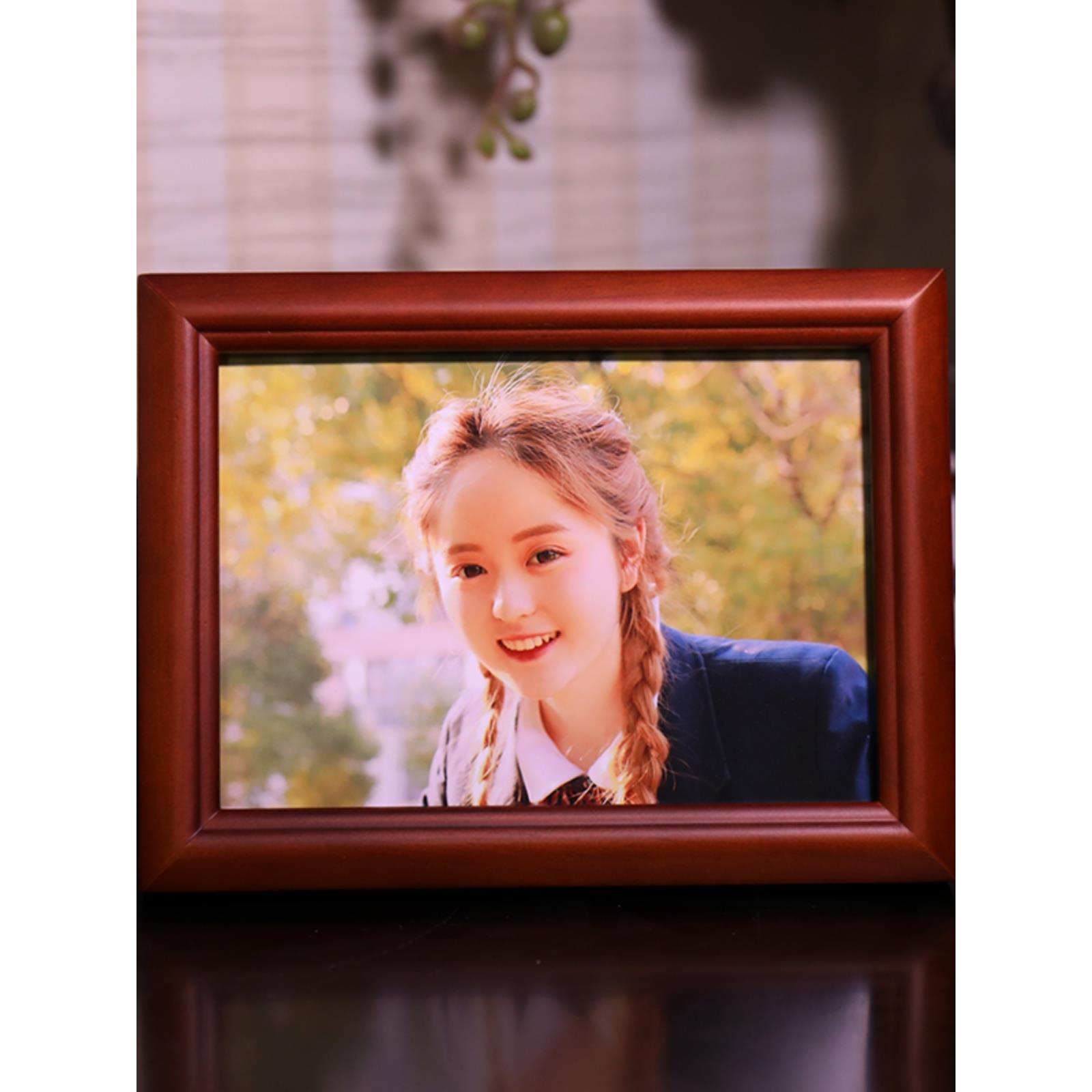 纯实木相框中式6寸7寸8寸10寸12寸A4 A3证书框木质相架桌摆台挂墙