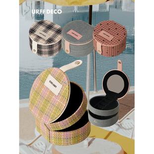 首饰盒法式 双层迷你 复古便携圆形珠宝收纳少女心礼物 DECO URFF