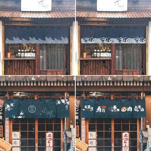 饰隔断帘 日式 门帘半帘料理居酒屋横帘遮挡吧台日式 挂帘日式 暖帘装