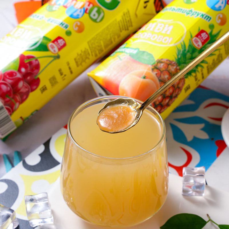 2瓶X1L罗斯字母进口果肉饮料清仓