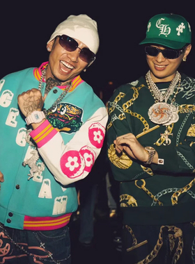 小镇传奇艾志恒Asen同款项链中号圆饼吊坠荆棘满钻锆石嘻哈配饰潮